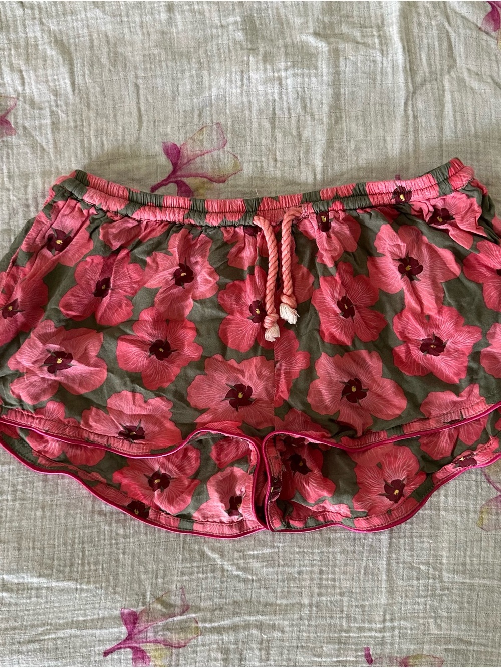 Benoa Swim Pink Floral Athletic Shorts